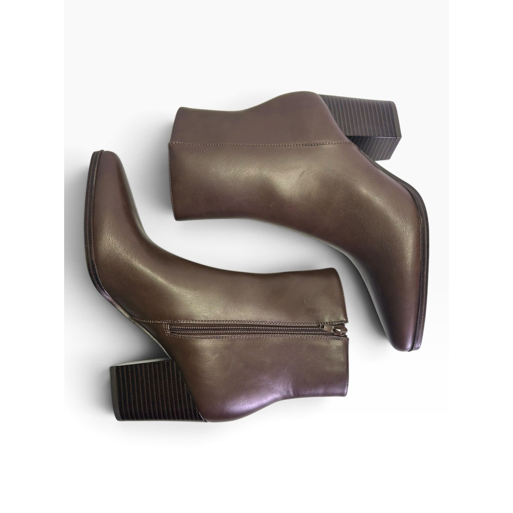 UNISA Women Pointed Toe Block Heel Ankle Boots Brown UNMAYDEN-R Size 8.5 M - Picture 6 of 8